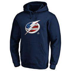 Tampa Bay Lightning - Banner Wave Logo Pullover Hoodie Navy