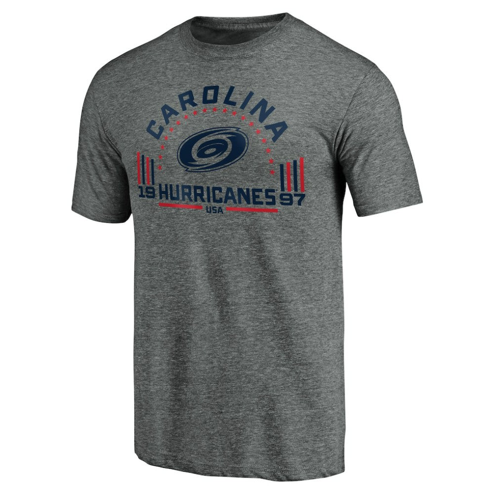 Carolina Hurricanes - Team Freedom Tri-Blend T-Shirt Heathered Gray