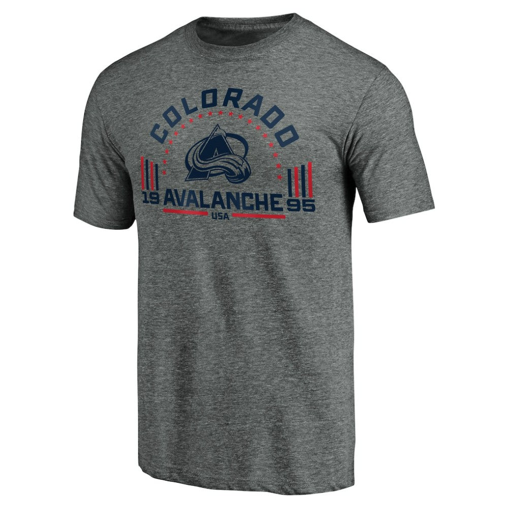 Colorado Avalanche - Team Freedom Tri-Blend T-Shirt Heathered Gray