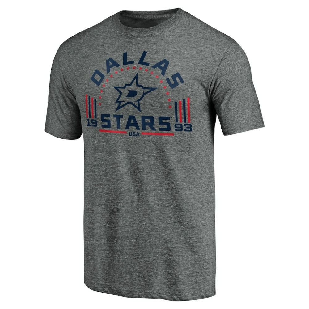 Dallas Stars - Team Freedom Tri-Blend T-Shirt Heathered Gray