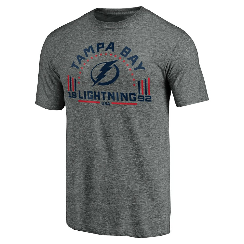 Tampa Bay Lightning - Team Freedom Tri-Blend T-Shirt Heathered Gray