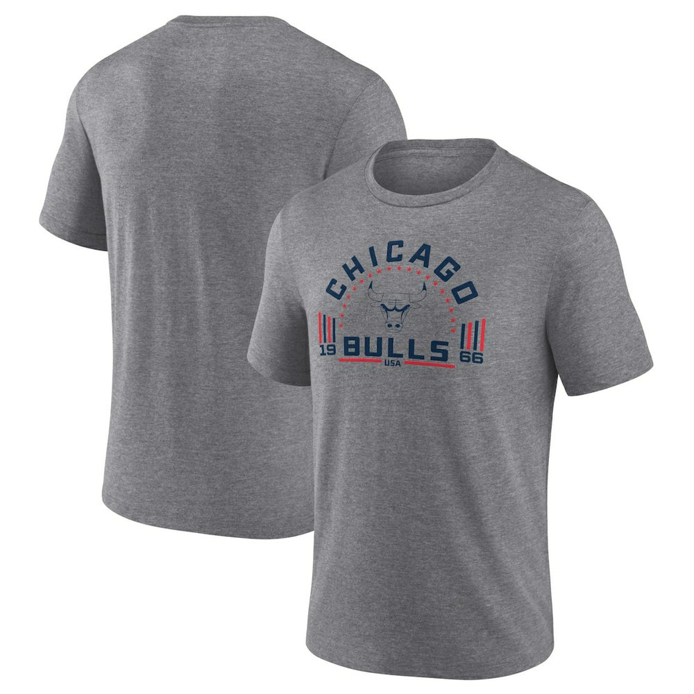 NBA - Chicago Bulls Team Freedom Tri-Blend T-Shirt - Gray