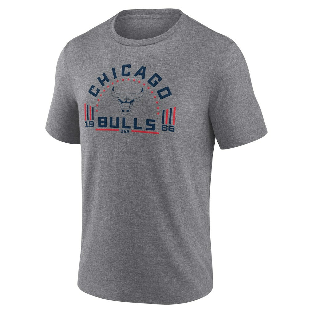 NBA - Chicago Bulls Team Freedom Tri-Blend T-Shirt - Gray