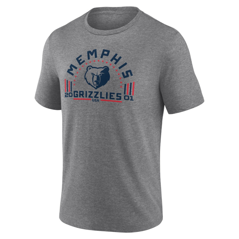 NBA - Memphis Grizzlies Team Freedom Tri-Blend T-Shirt - Gray