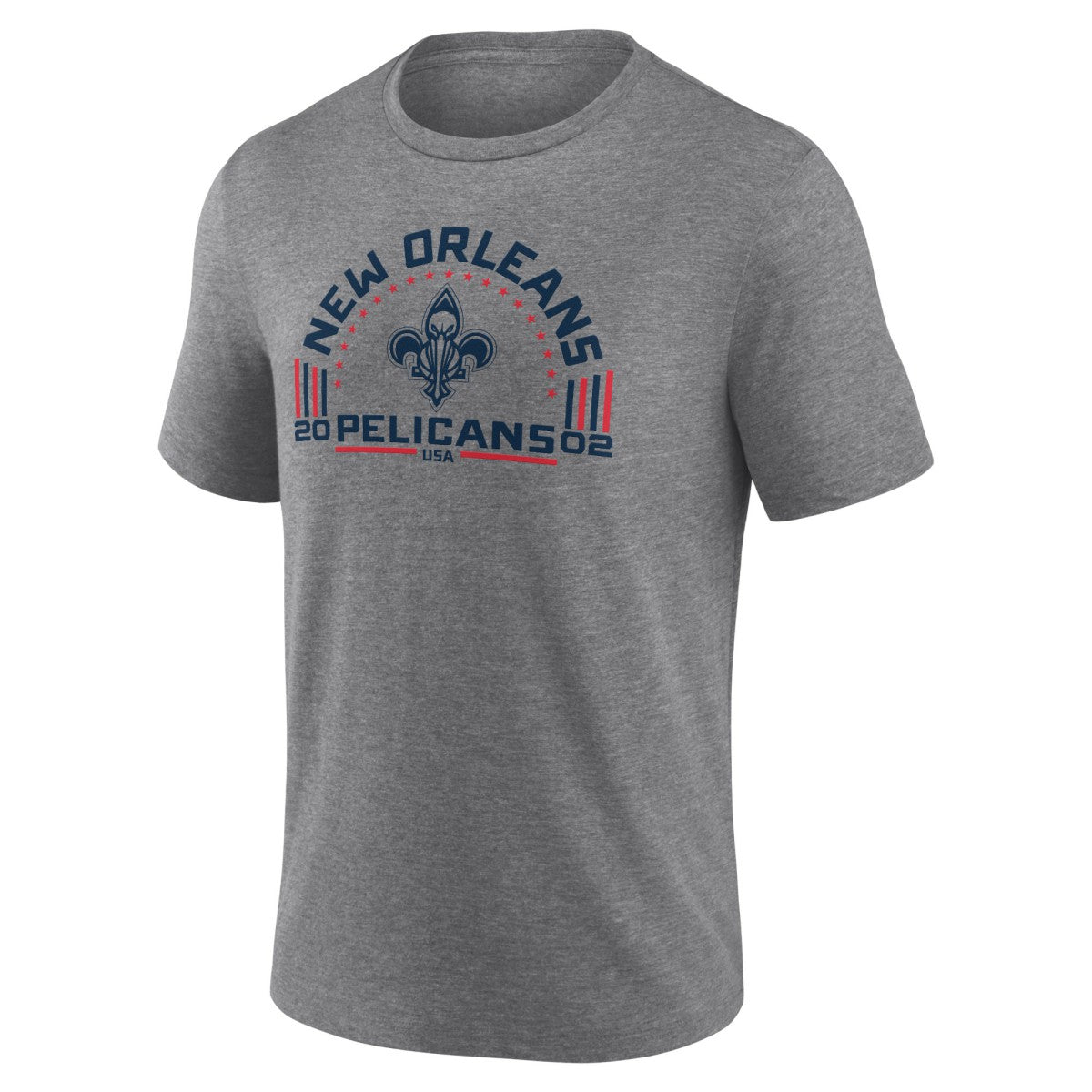 NBA - New Orleans Pelicans Team Freedom Tri-Blend T-Shirt - Gray