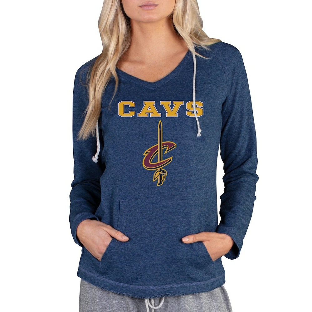 NBA - Cleveland Cavaliers Concepts Sport Women's Mainstream Terry Hooded Top - Navy