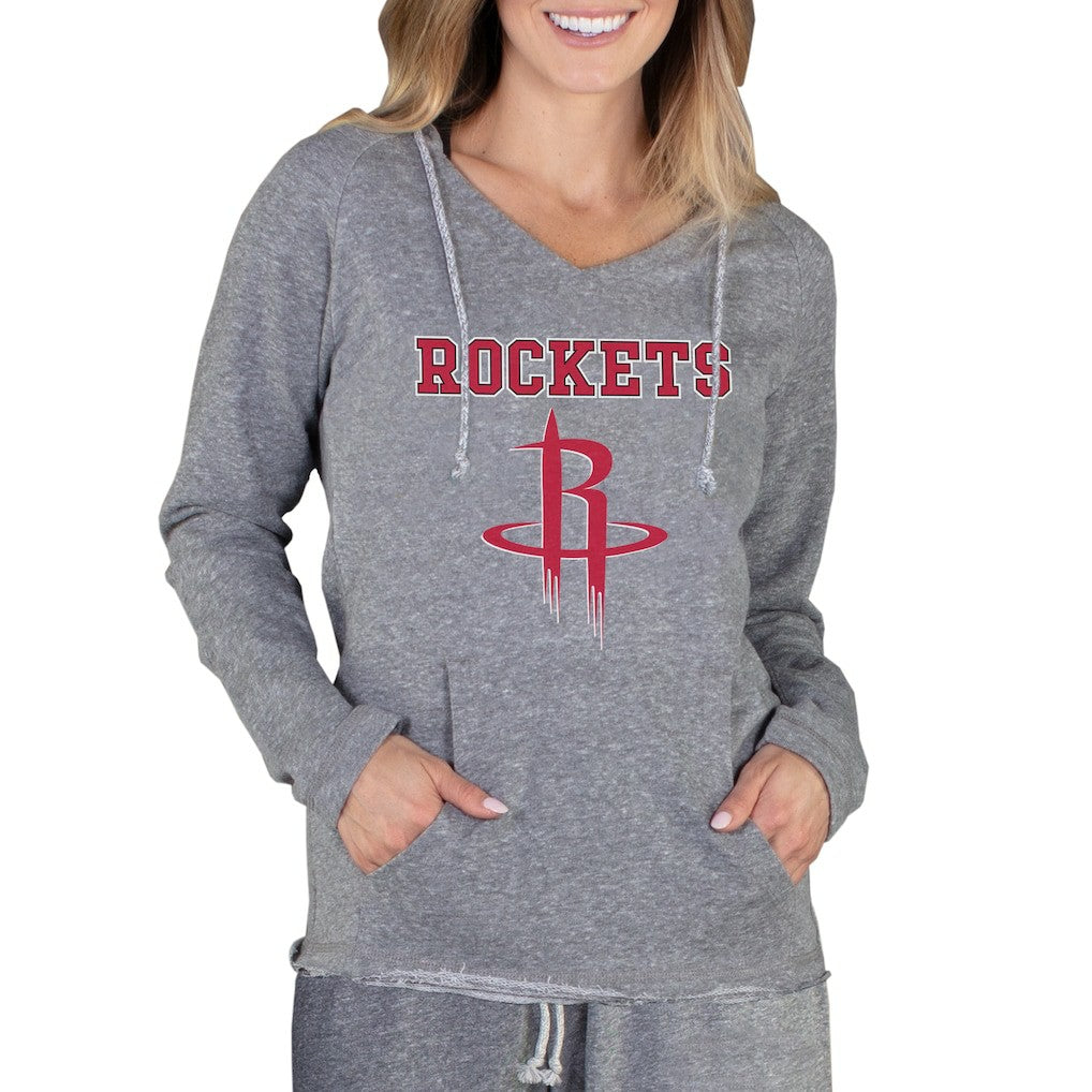 NBA - Houston Rockets Concepts Sport Women's Mainstream Terry Hooded Top - Gray