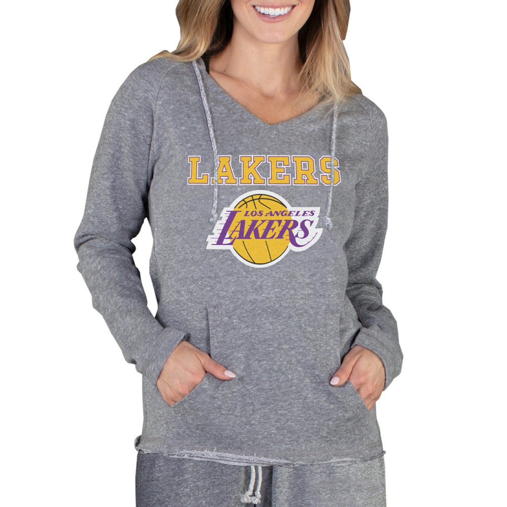 NBA - Los Angeles Lakers Concepts Sport Women's Mainstream Terry Hooded Top - Gray