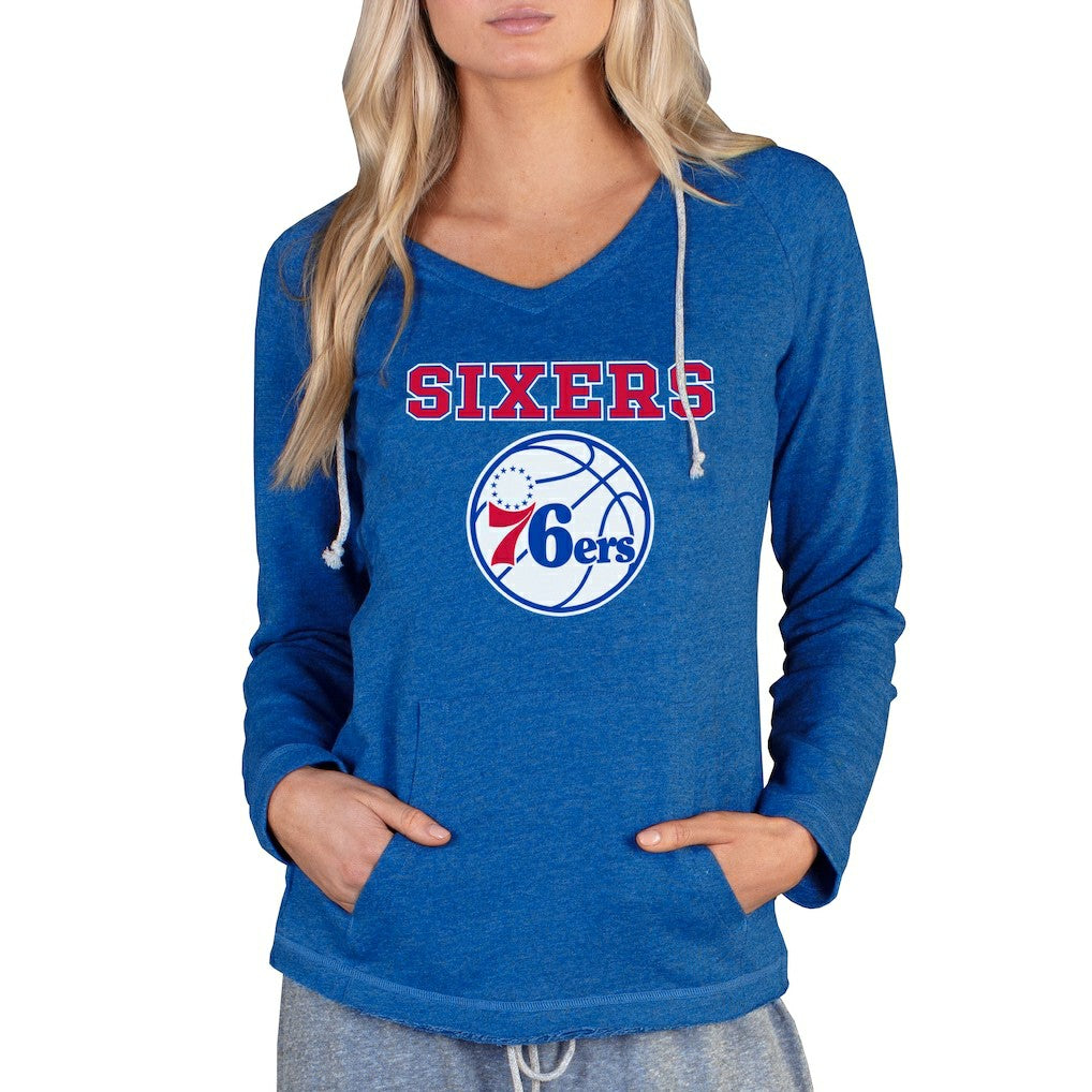 NBA - Philadelphia 76ers Concepts Sport Women's Mainstream Terry Hooded Top - Royal