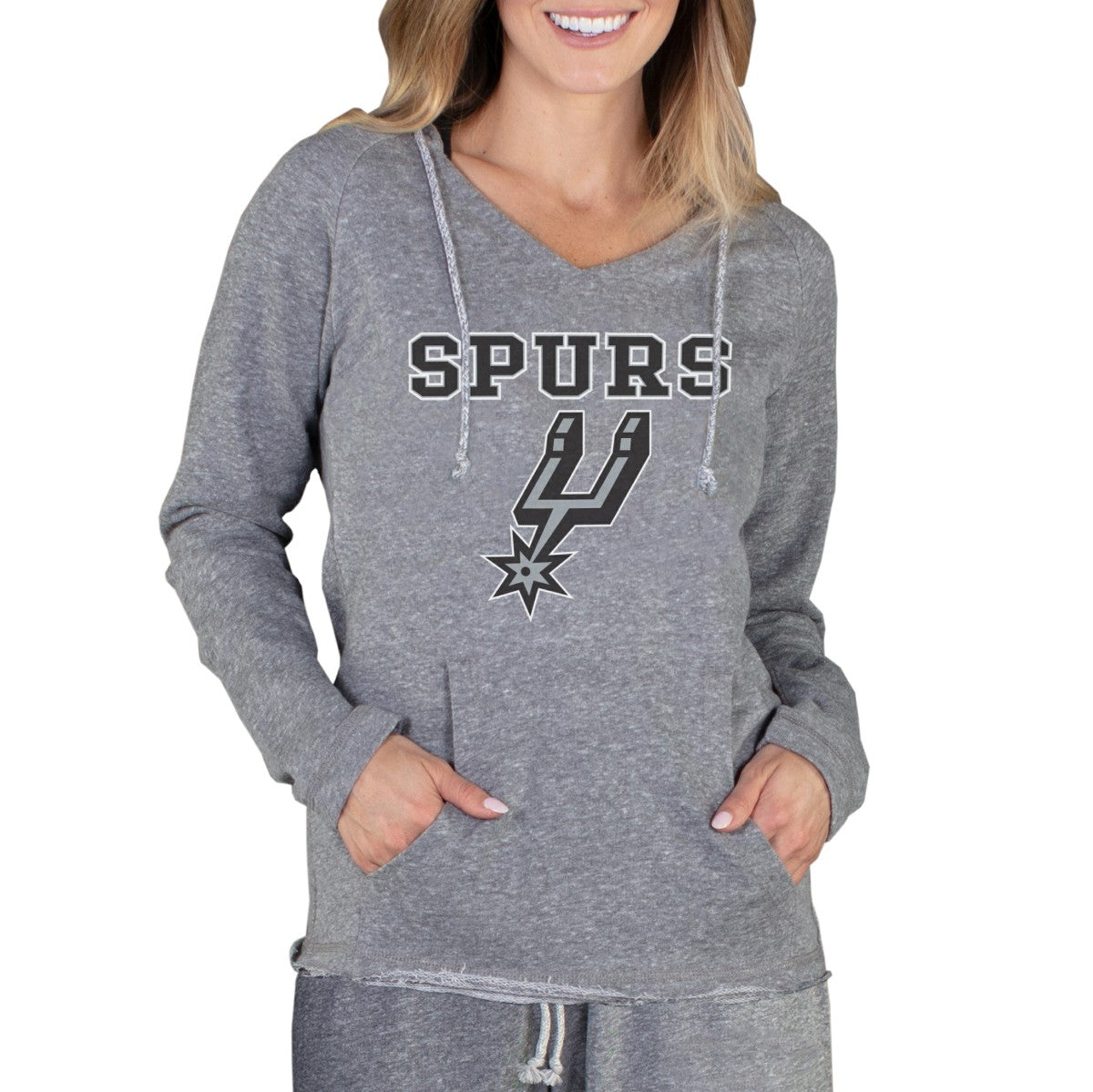 NBA - San Antonio Spurs Concepts Sport Women's Mainstream Terry Hooded Top - Gray