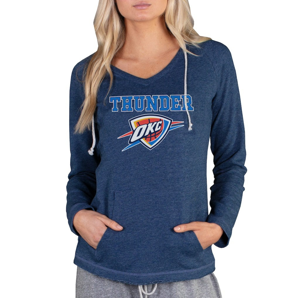 NBA - Oklahoma City Thunder Concepts Sport Women's Mainstream Terry Hooded Top - Navy