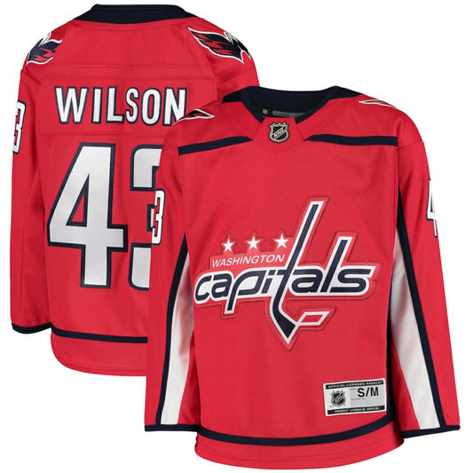 Tom Wilson Washington Capitals Youth Home Premier Player Jersey - Red | NHL Jerseys