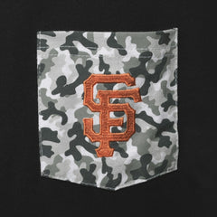 San Francisco Giants 5th & Ocean by New Era Brushed Camo Pocket T-Shirt Sale