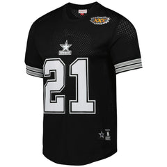 Deion Sanders Dallas Cowboys Retired Player Name & Number Mesh Top Black - Mitchell & Ness