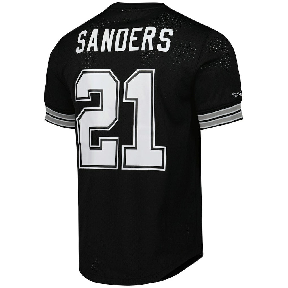Deion Sanders Dallas Cowboys Retired Player Name & Number Mesh Top Black - Mitchell & Ness