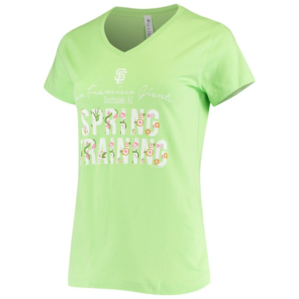 San Francisco Giants Soft as a Grape Women's Script Floral V-Neck T-Shirt Near Me