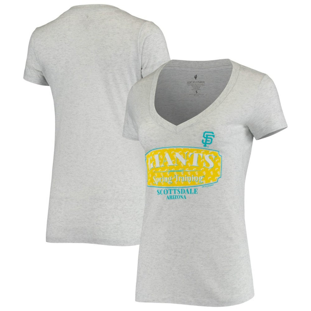 San Francisco Giants Soft as a Grape Women's Spring Training Tropical Banner T-Shirt Lifestyle
