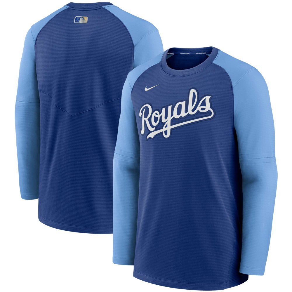 Kansas City Royals Nike Authentic Collection Pregame Performance Raglan Pullover Sweatshirt Lifestyle