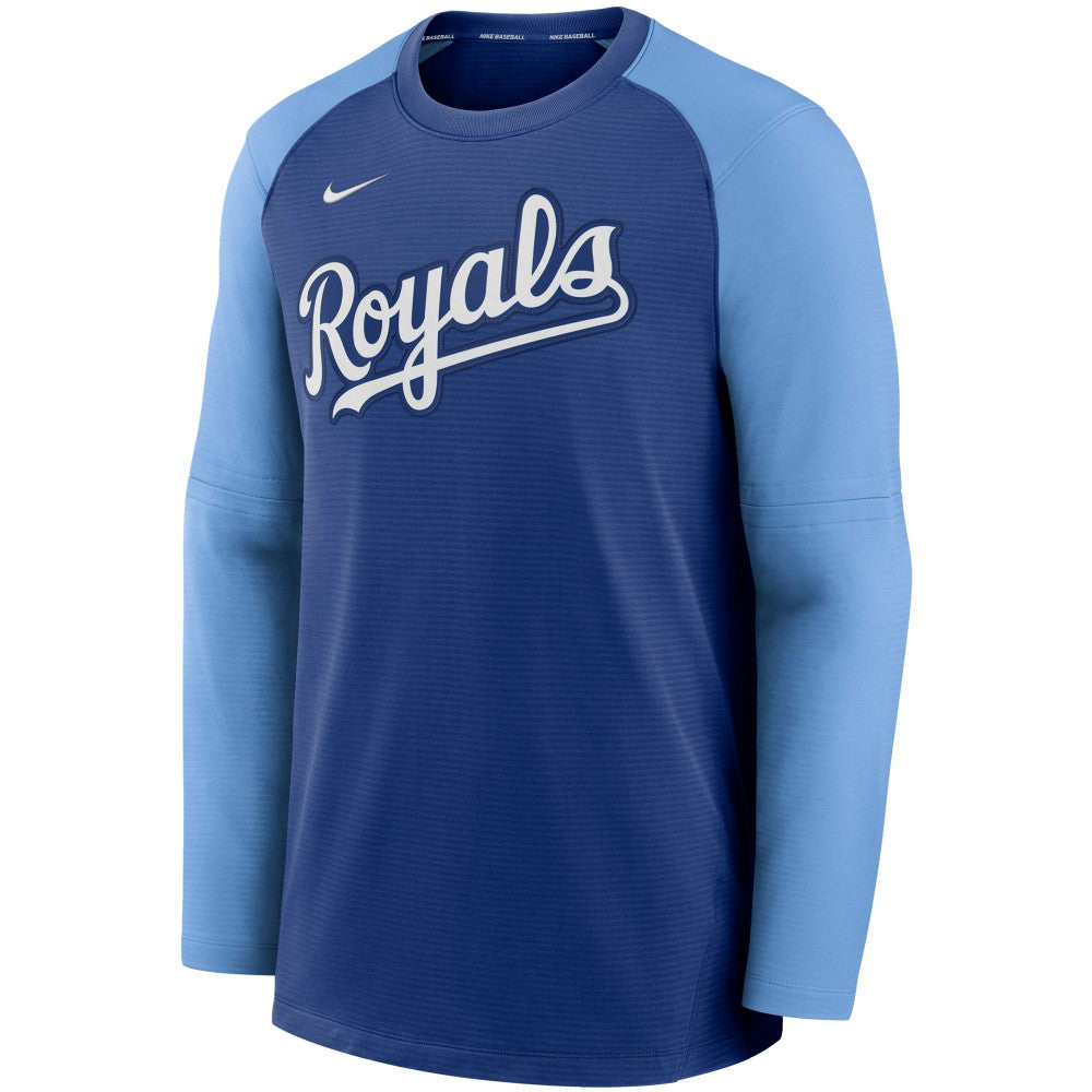 Kansas City Royals Nike Authentic Collection Pregame Performance Raglan Pullover Sweatshirt Lifestyle
