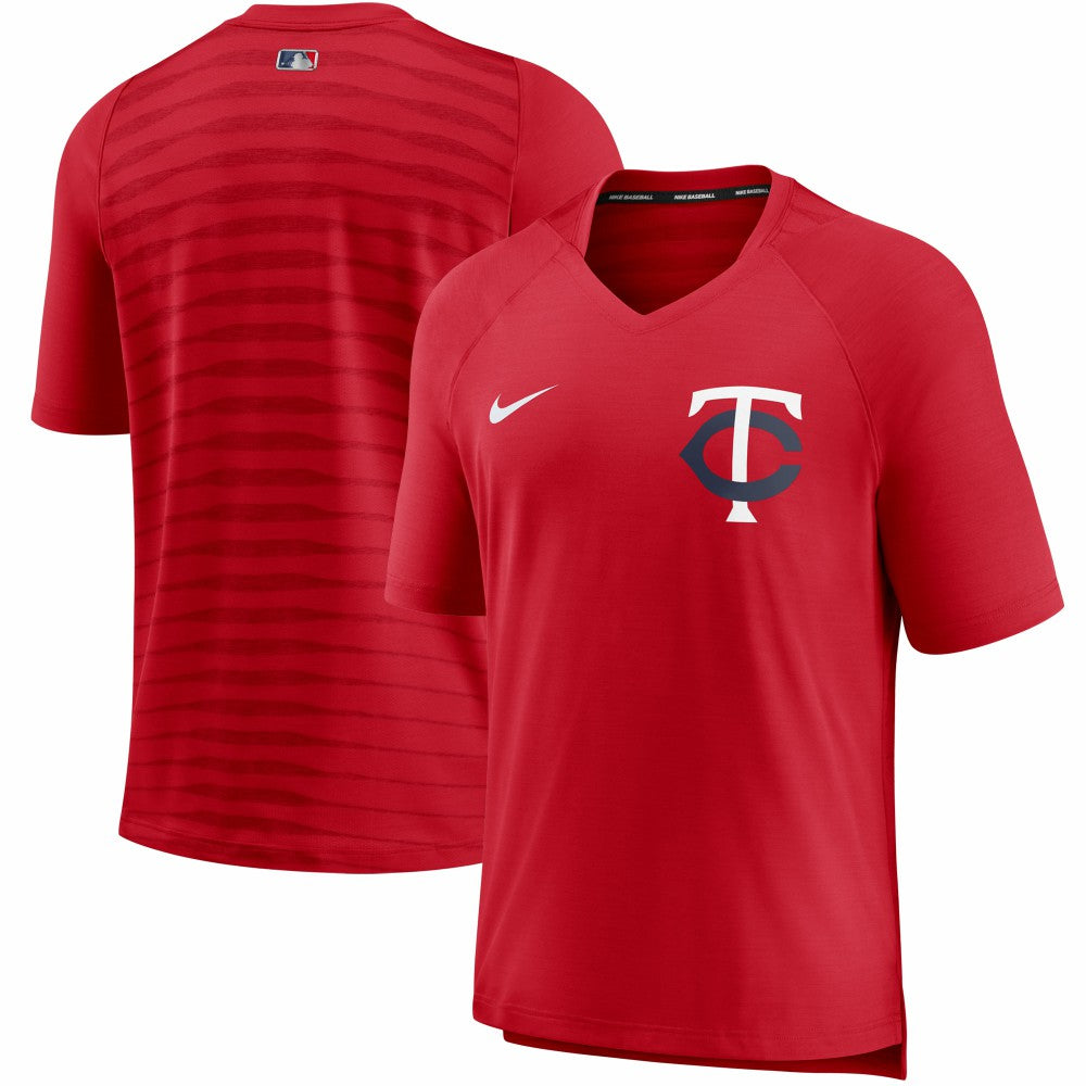 Minnesota Twins Nike Authentic Collection Pregame Performance V-Neck T-Shirt Clearance