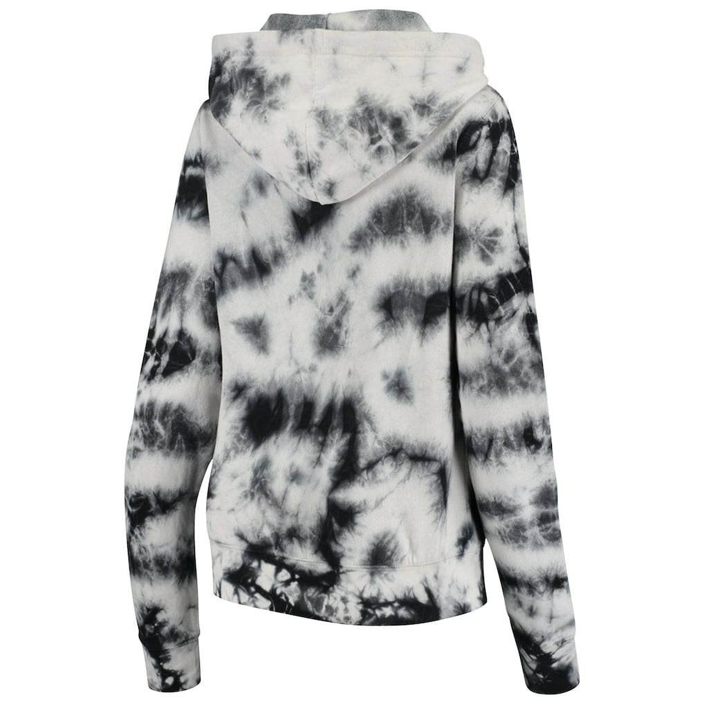 New Orleans Saints New Era Women's Tie Dye Fleece Full-Zip Hoodie Black - NFL