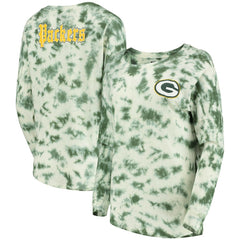Green Bay Packers New Era Women's Tie-Dye Long Sleeve T-Shirt Green - NFL
