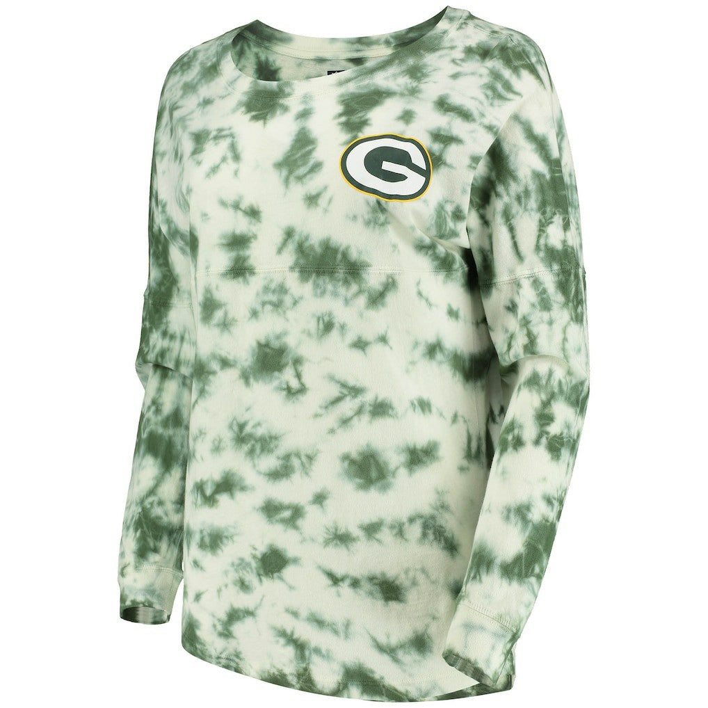 Green Bay Packers New Era Women's Tie-Dye Long Sleeve T-Shirt Green - NFL