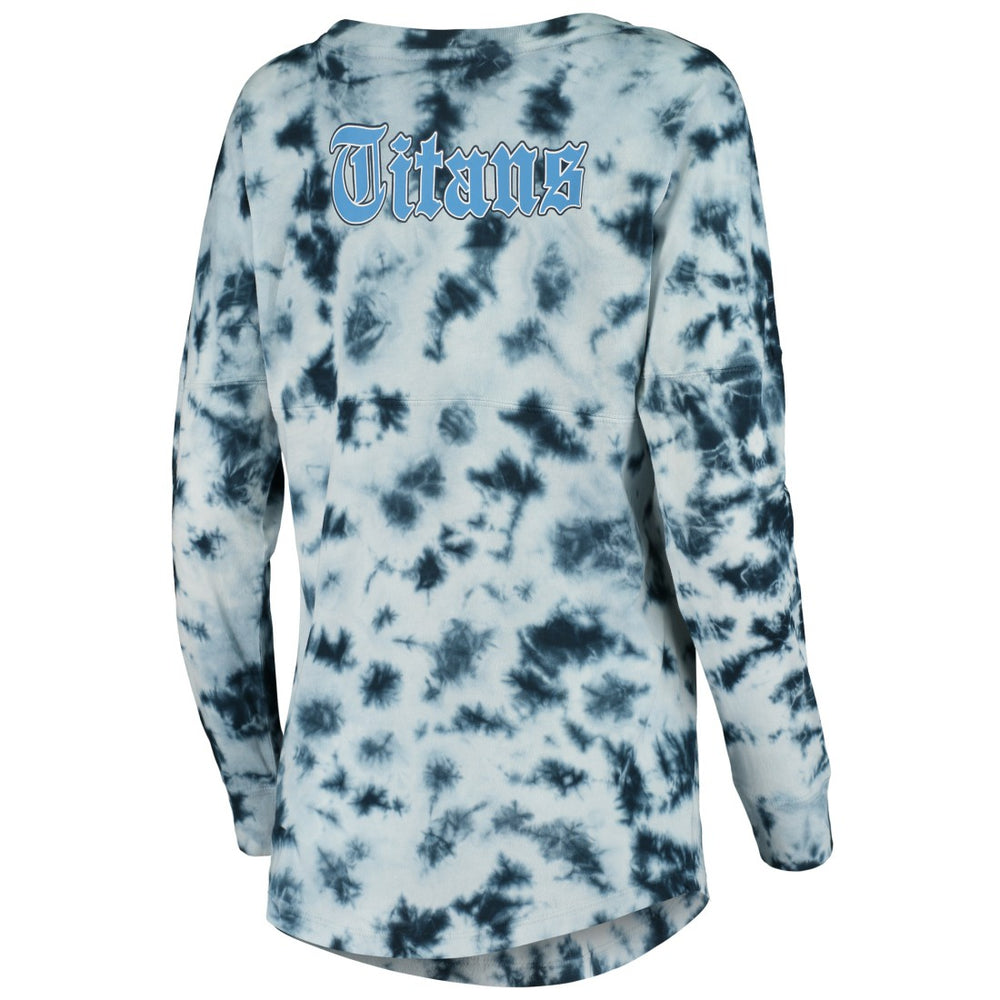 Tennessee Titans New Era Women's Tie-Dye Long Sleeve T-Shirt Navy - NFL