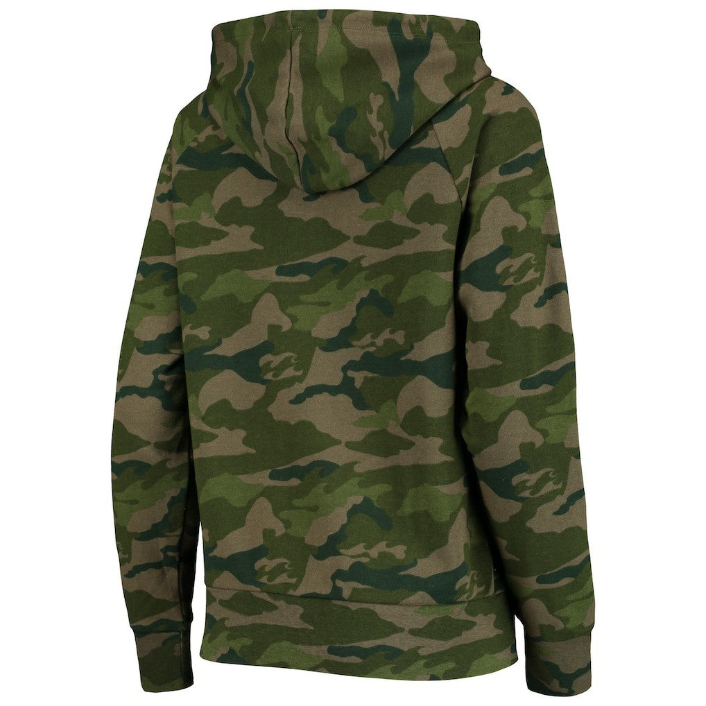 Cleveland Browns New Era Women's Raglan Full-Zip Hoodie Camo - NFL