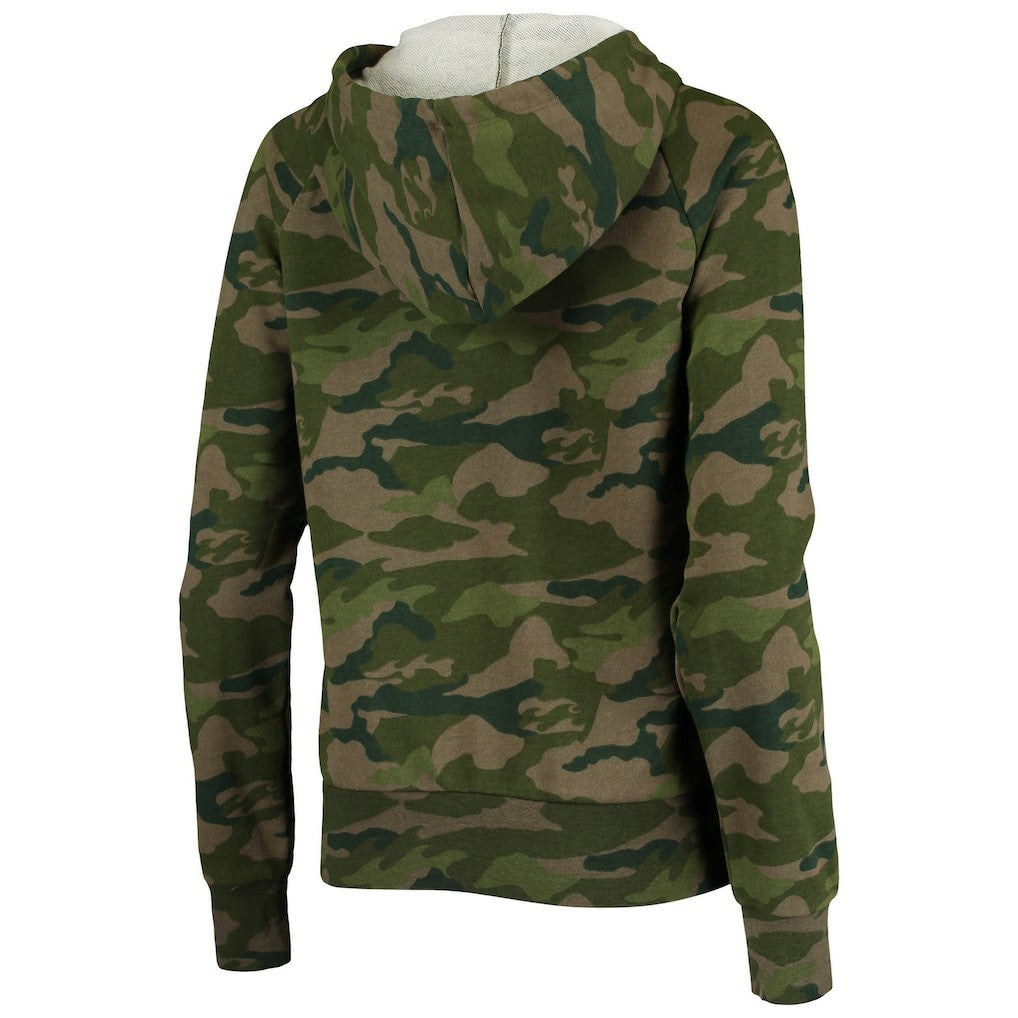 Los Angeles Rams New Era Women's Raglan Full-Zip Hoodie Camo - NFL