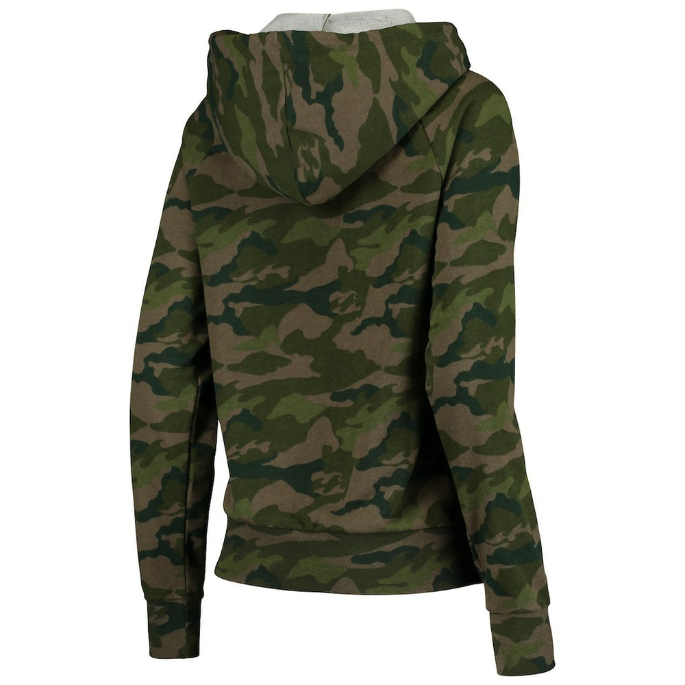 New Orleans Saints New Era Women's Raglan Full-Zip Hoodie Camo - NFL