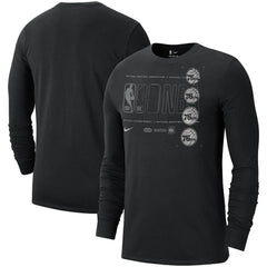 Nike - Philadelphia 76ers Courtside Chrome Long Sleeve T-Shirt - Black