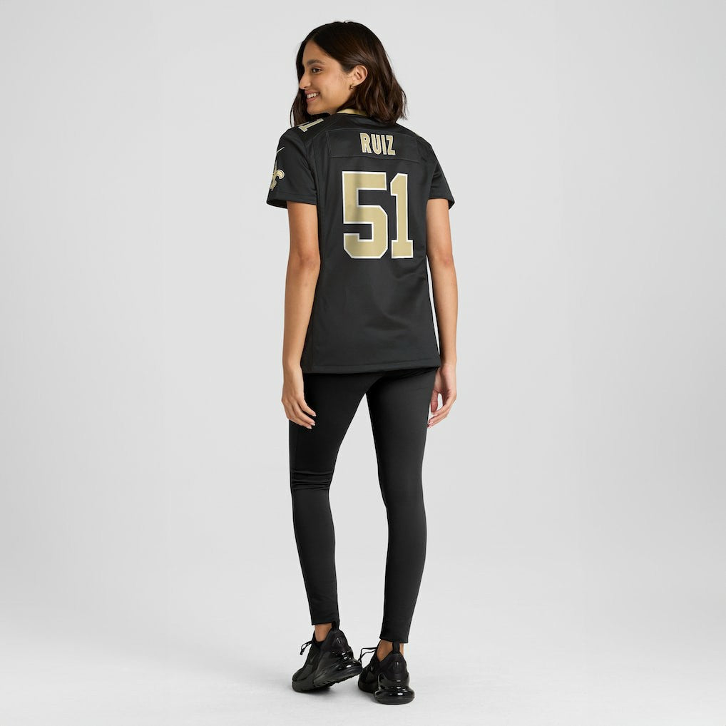 Cesar Ruiz New Orleans Saints Women's Game Jersey - Black | NFL Jerseys