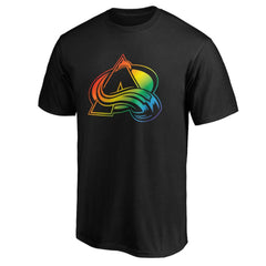 Colorado Avalanche - Team Pride Logo T-Shirt Black