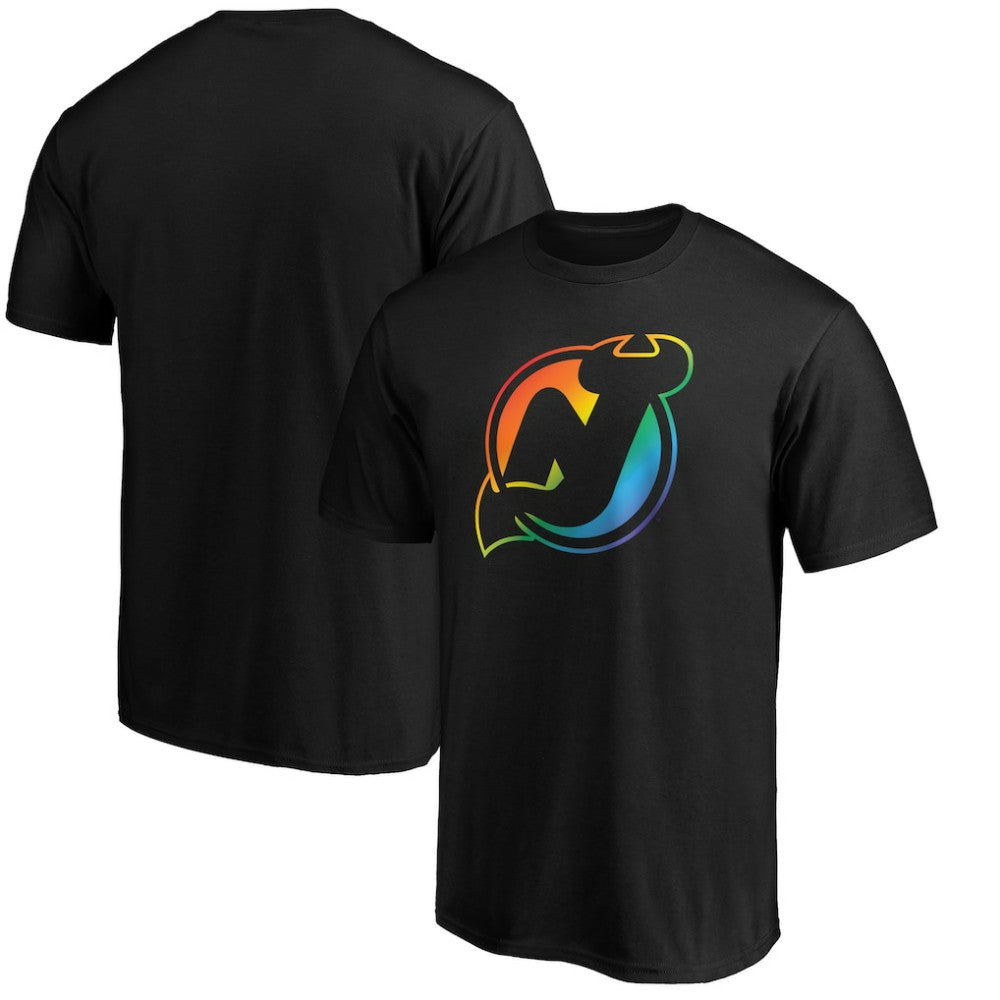 New Jersey Devils - Team Pride Logo T-Shirt Black