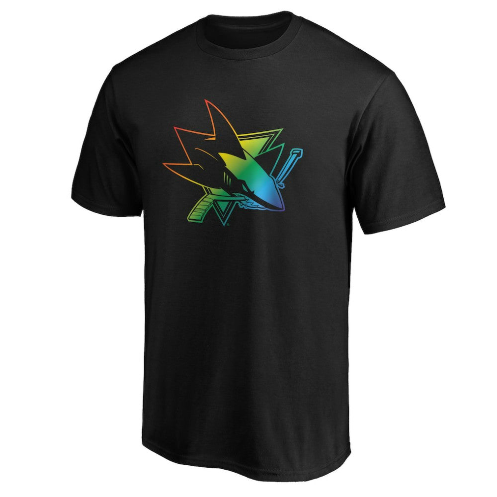San Jose Sharks - Team Pride Logo T-Shirt Black
