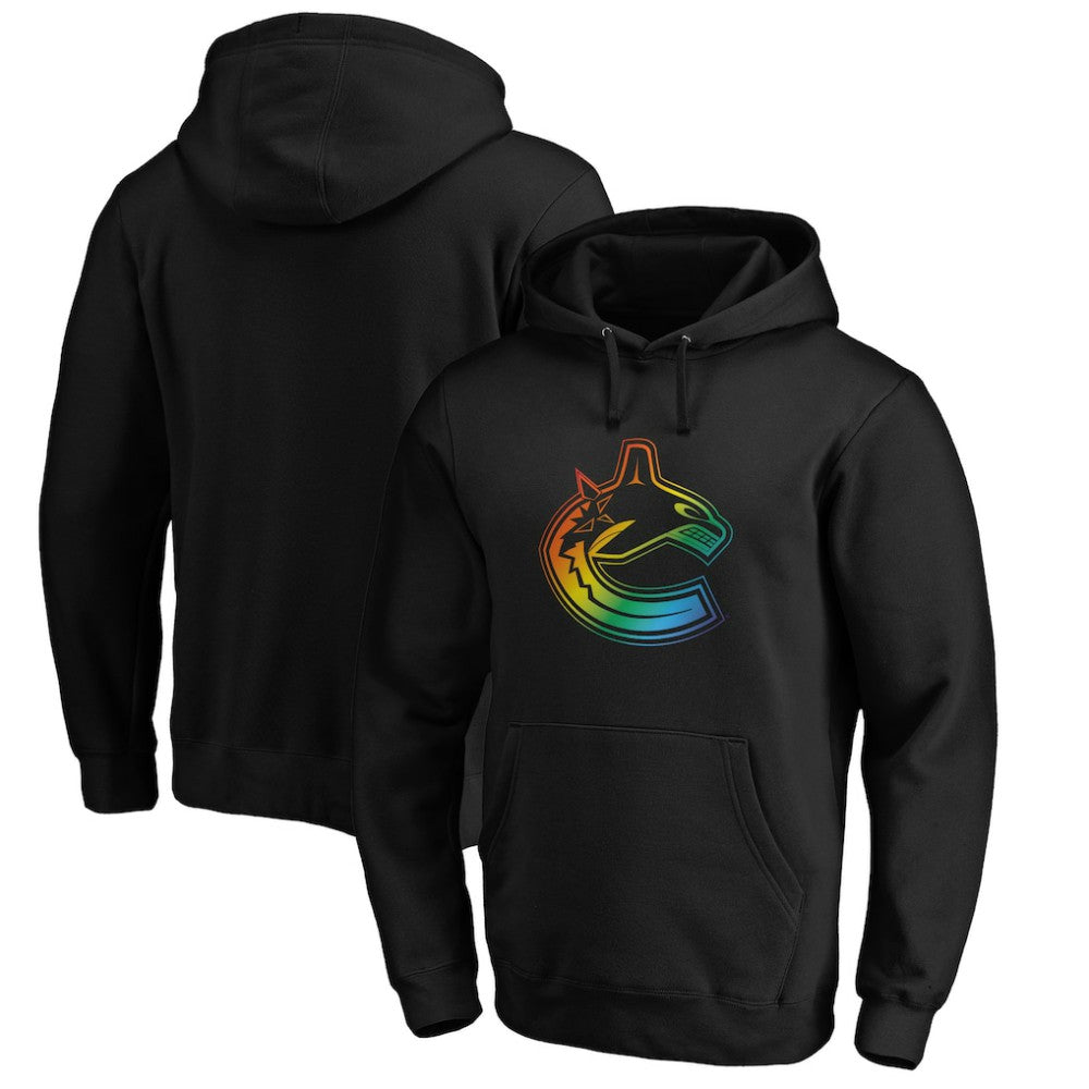 Vancouver Canucks - Team Pride Logo Pullover Hoodie Black