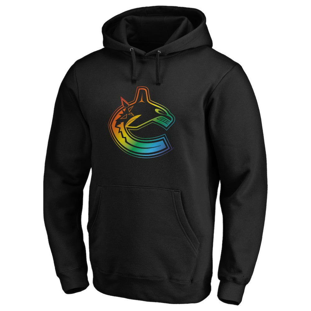 Vancouver Canucks - Team Pride Logo Pullover Hoodie Black