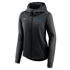 Miami Marlins Nike Women's Authentic Collection Baseball Performance Full-Zip Hoodie Lifestyle