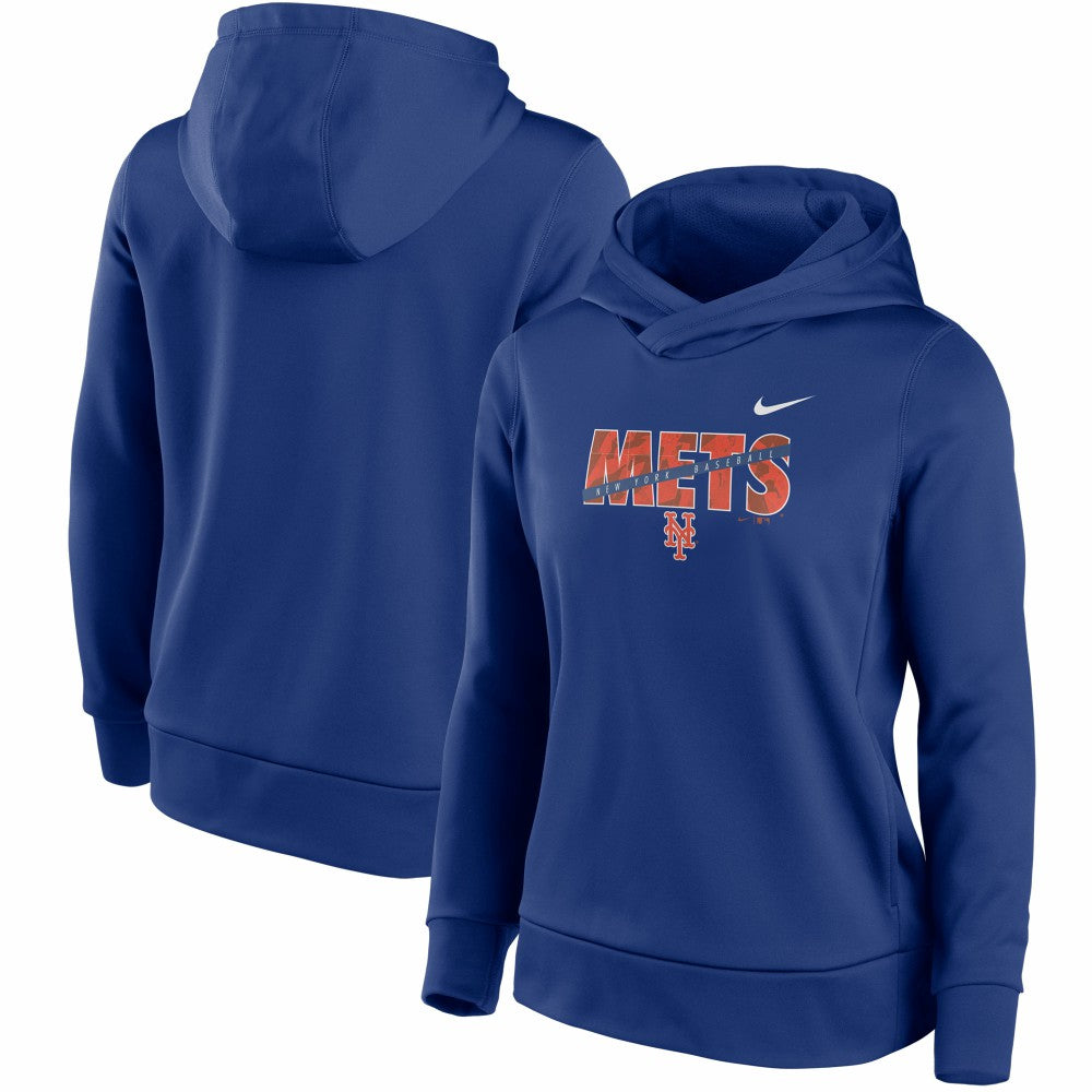 New York Mets Nike Women's Club Angle Performance Pullover Hoodie Near Me