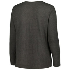 Cleveland Browns Women's Plus Size Primary Logo Long Sleeve Scoop Neck T-Shirt Charcoal - Fanatics