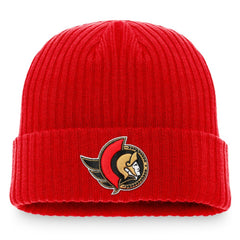 Ottawa Senators - Fanatics Core Primary Logo Cuffed Knit Hat Red