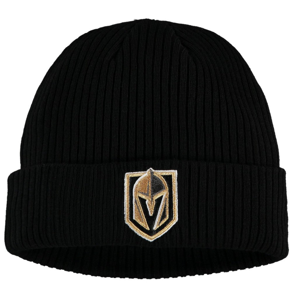 Vegas Golden Knights Fanatics Core Primary Logo Cuffed Knit Hat Black
