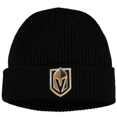 Vegas Golden Knights Fanatics Core Primary Logo Cuffed Knit Hat Black
