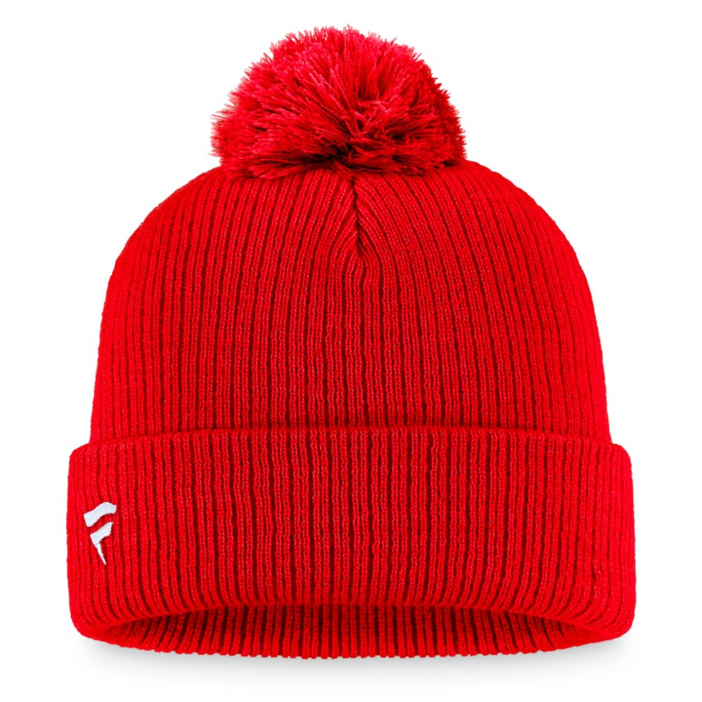 Ottawa Senators - Fanatics Core Primary Logo Cuffed Knit Hat with Pom Red