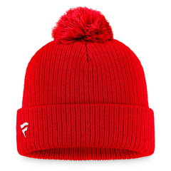 Ottawa Senators - Fanatics Core Primary Logo Cuffed Knit Hat with Pom Red