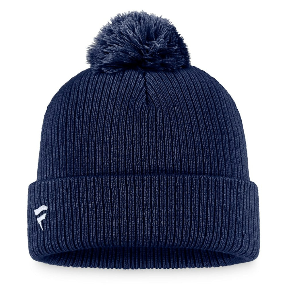 St. Louis Blues - Fanatics Primary Logo Cuffed Knit Hat with Pom Navy