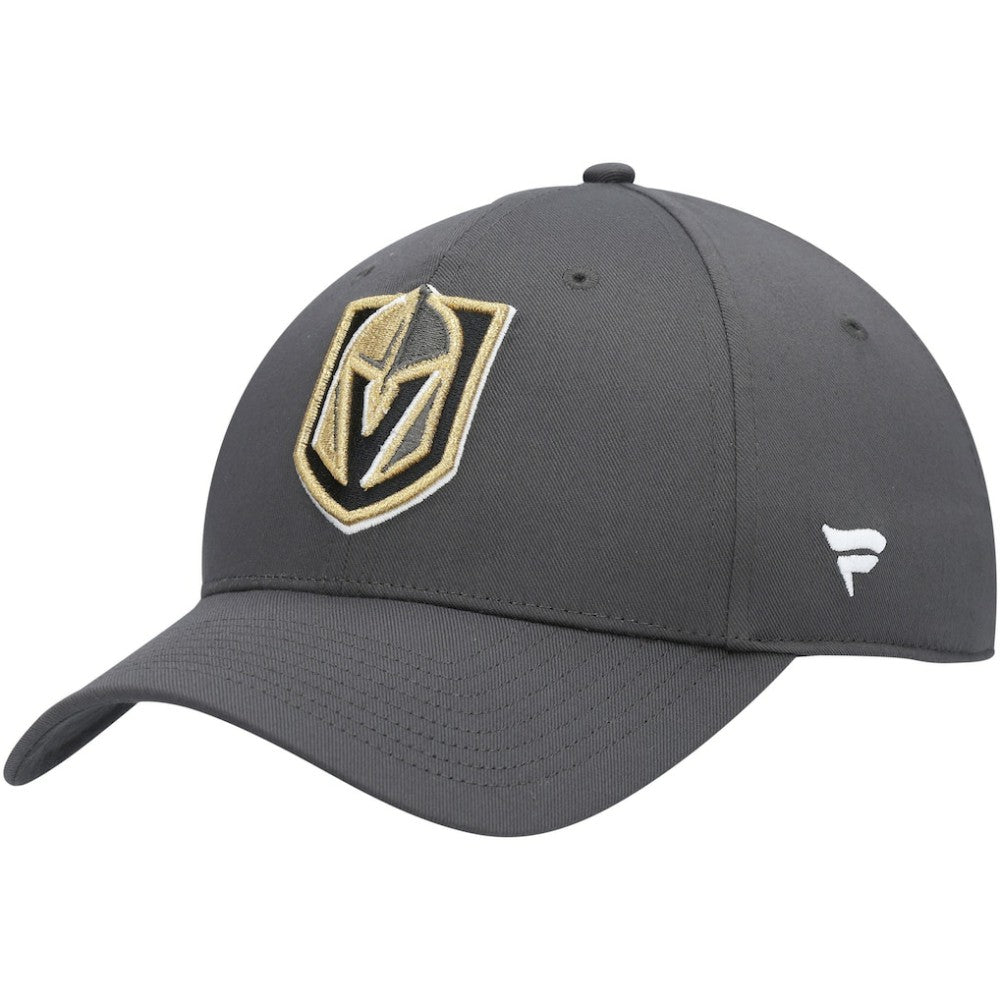 Vegas Golden Knights Fanatics Logo Core Adjustable Hat Charcoal