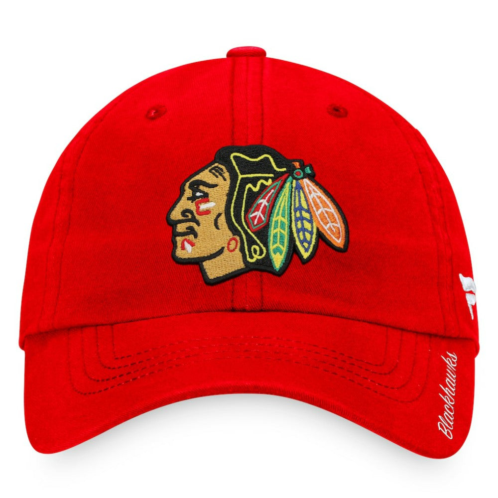 Chicago Blackhawks Fanatics Women's Core Primary Logo Adjustable Hat Red