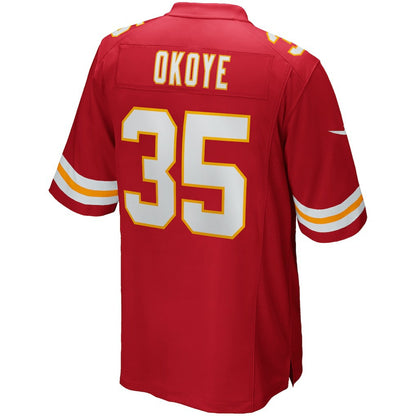 Christian Okoye Kansas City Chiefs Game Retired Player Jersey - Red | NFL Jerseys